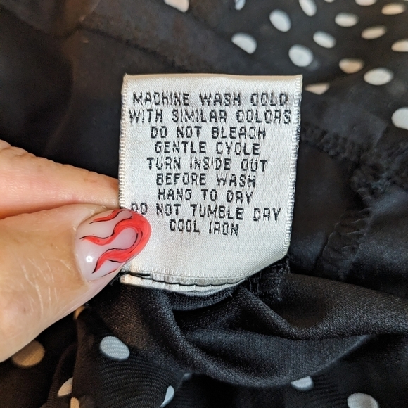 VINTAGE Olivia Matthews polka dots flutter cap sleeveless MIDI size 16 - Picture 14 of 16